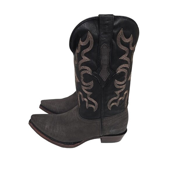 Dingo Men's DI 107 The Duke Snip Leather Pull On Western Boot Black Size 11 EW - Picture 4 of 6